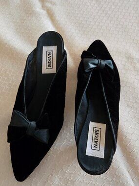Black Natori Boudoir/Wedding Slippers